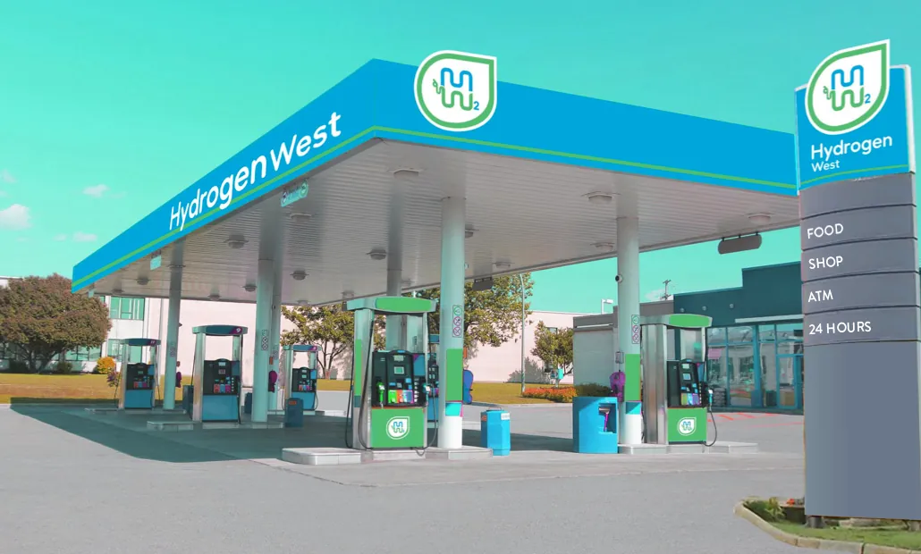 Hydrogen West service station render for Kambalda